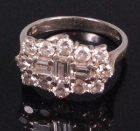 Lot 544 - A contemporary platinum and diamond set...