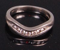 Lot 545 - A contemporary platinum and diamond set half...