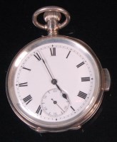 Lot 559 - A circa 1900 continental silver cased open...