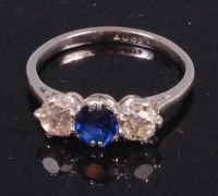 Lot 574 - A 1930s white gold sapphire and diamond dress...