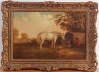 Lot 704 - Thomas Smythe (1825-1906) - A gypsy encampment,...