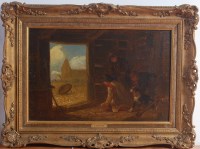 Lot 705 - Thomas Smythe (1825-1906) - The bird-trap, oil...