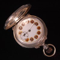 Lot 561 - A circa 1900 continental silver cased full...