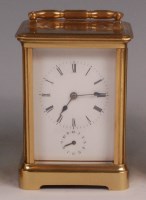 Lot 748 - A circa 1900 French lacquered brass carriage...