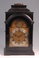 Lot 755 - A mid-18th century ebonised bracket clock by...