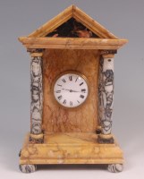 Lot 761 - A 19th century veined marble portico mantel...