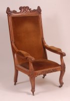 Lot 789 - A late 19th century Continental oak framed...