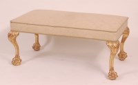 Lot 796 - A George III giltwood and gesso dressing stool,...