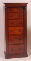Lot 800 - A Victorian mahogany Wellington chest, having...
