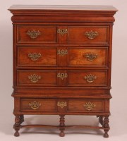 Lot 814 - A Jacobean period and later fruitwood yew and...