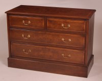 Lot 823 - An early 18th century style figured walnut...