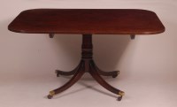 Lot 826 - A Regency mahogany pedestal breakfast table,...
