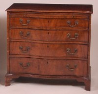Lot 830 - An early 20th century mahogany serpentine...