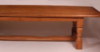 Lot 835 - A 17th century style joined blond oak...