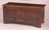 Lot 799 - An early 18th century joined oak three panel...