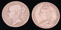 Lot 22 - Great Britain, 1847, crown, Victoria 'young...