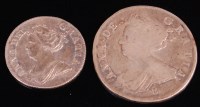 Lot 28 - Great Britain, 1707 half crown, Queen Anne...