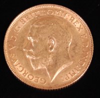 Lot 144 - Great Britain, 1913, gold half sovereign,...