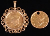 Lot 157 - USA, 1853 gold one dollar Liberty head,...