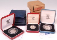 Lot 226 - Great Britain, 4 silver proof one pound coins,...