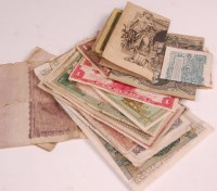Lot 255 - Quantity of various world banknotes to include;...