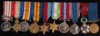 Lot 269 - A miniature medal group to include Naval...