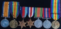 Lot 272 - A WW I British war and Victory duo naming...