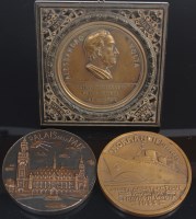 Lot 275 - An Art Deco cast bronze medallion of The SS...
