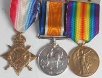 Lot 279 - A WW I trio to include 1914-1915 Star, British...