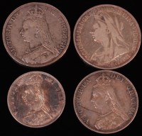 Lot 64 - Great Britain, four Victorian silver coins;...