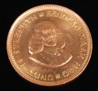 Lot 155 - South Africa, 1969, gold 1 rand, Obv. UNITY IS...