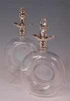 Lot 461 - A pair of George V silver topped and glass...