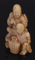 Lot 692 - A circa 1800 Chinese Canton ivory group, as a...