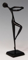 Lot 22 - After Hagenauer - stylised bronze figure of a...
