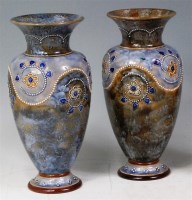 Lot 87 - A pair of circa 1900 Royal Doulton glazed...