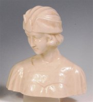 Lot 66 - A Belgian Art Deco style cream crackle glazed...