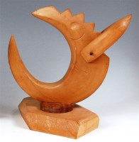 Lot 83 - A Miro style beech freestanding sculpture, of...