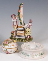 Lot 74 - A circa 1900 continental porcelain group,...