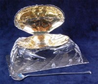 Lot 143 - An Asprey & Co silver & silver gilt caviar...