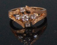 Lot 176 - A modern yellow gold diamond set ladies dress...