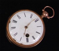 Lot 218 - A George III 18ct gold cased gents open faced...