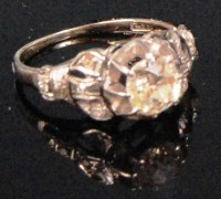 Lot 231 - A ladies 18ct white gold diamond solitaire...