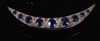 Lot 246 - An Edwardian white metal sapphire and diamond...