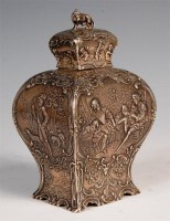 Lot 108 - A late 19th century Dutch silver tea canister,...