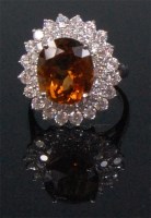 Lot 177 - A contemporary silver ladies dress ring, four...