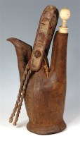 Lot 269 - A 19th century North African hide water-jug,...