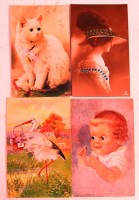 Lot 101 - Novelty interest - various cards with applied...