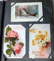 Lot 525 - Greetings cards - album, assorted largely...