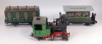 Lot 387 - LGB 0-4-0 tank locomotive No. 3 in green,...