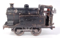 Lot 395 - A Bing G3 clockwork black LNWR 0-4-0 tank loco...